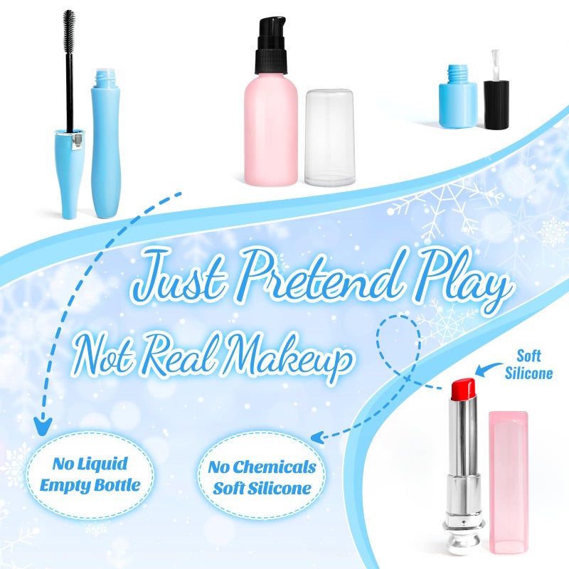 INNOCHEER Pretend Makeup for Toddlers  Toy Play Makeup Set for Kids 3-5  Toddler Makeup Kit Pretend  Frozen Toys for Kids Fake Makeup  Gifts Toys for 2 3 4 5 6 7+ Year Old Girls (Not Real Makeup) - Image 4